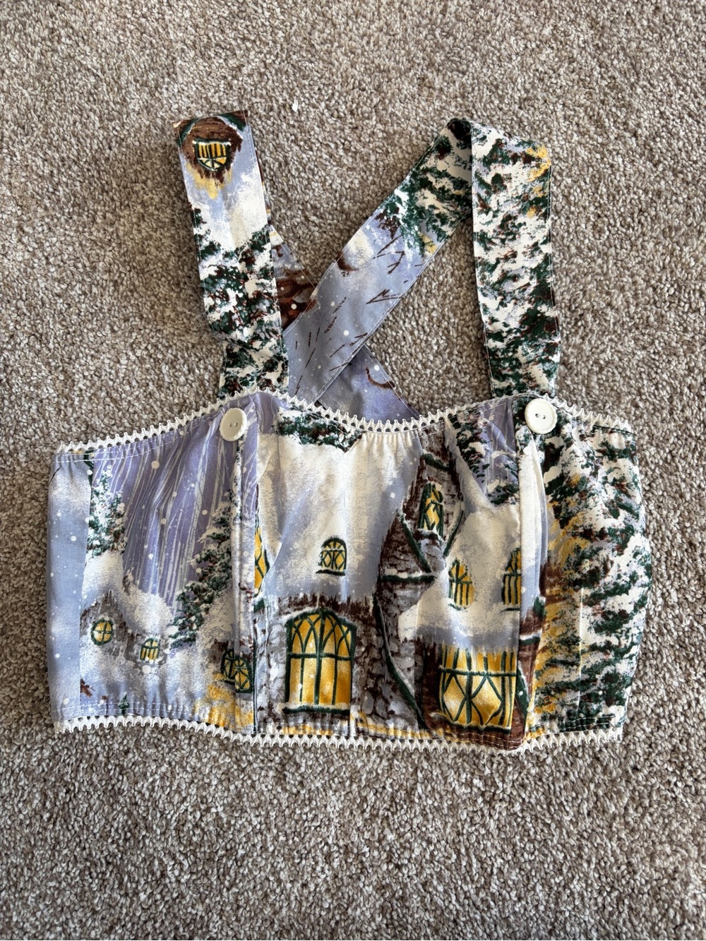 Bernie Dexter crop top in winter wonderland